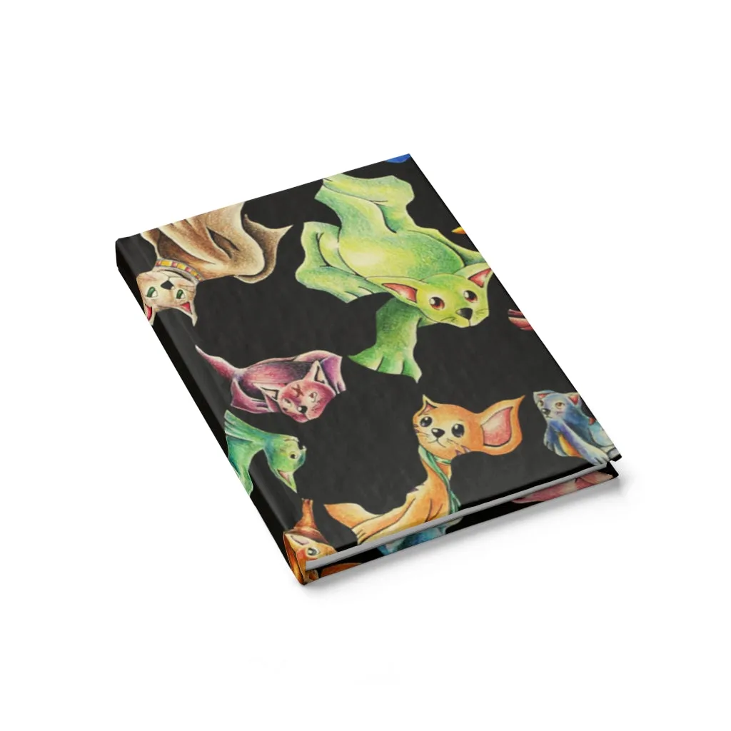 Cat Pattern Journal - Ruled Line