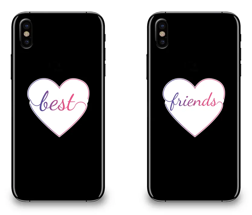 Colorful Hearts Best Friend - BFF Matching Phone Cases